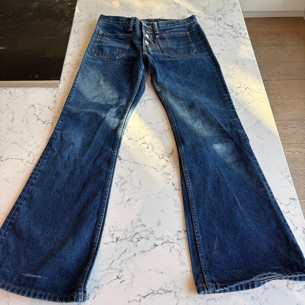 Vintage Blue Bell Wrangler low/mid rise bell bottom denim jeans